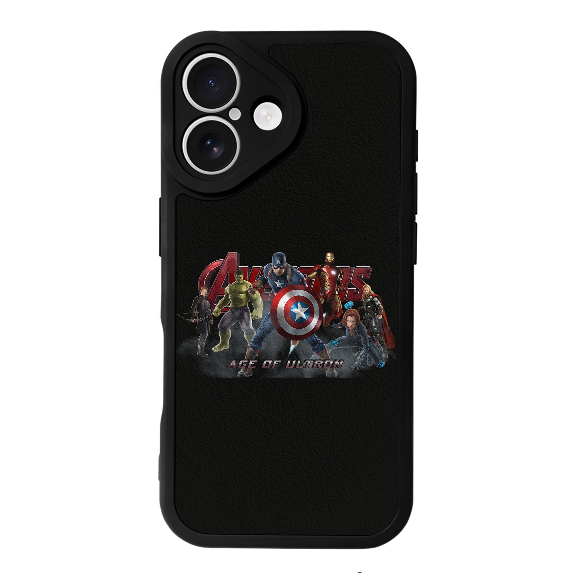 （画像用） アベンジャーズ The Avengers 【iPhone 16シリーズ対応】シリコンスマホケース（レザー調） 材質：シリコン